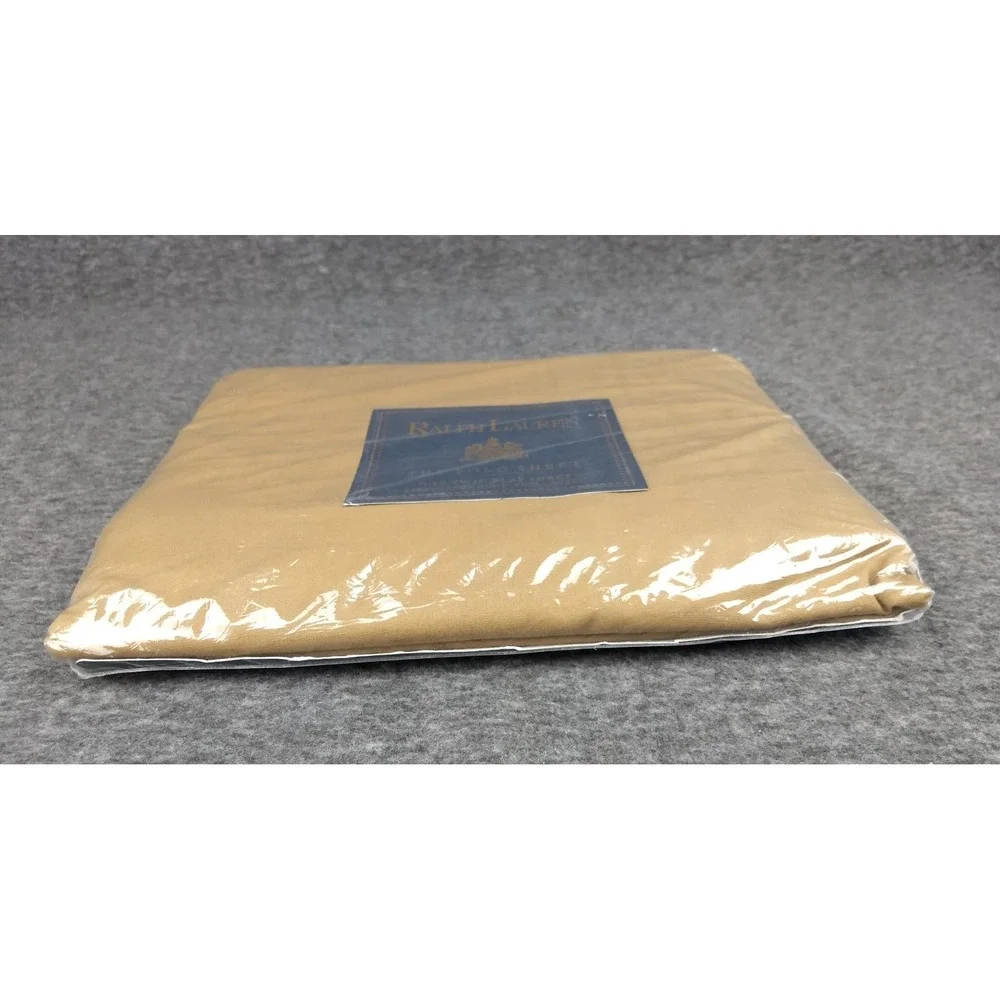 Ralph Lauren The Polo Sheet Twin‎ Flat Sheet Ghurka Khaki 250TC Pima Cotton NEW